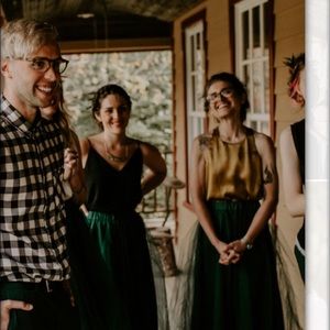 Gold Elizabeth & James silk tank top